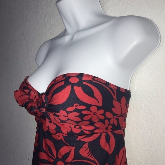 Tommy Hilfiger Bandeau One Piece Overlay Swimsuit - Picture 4 of 8